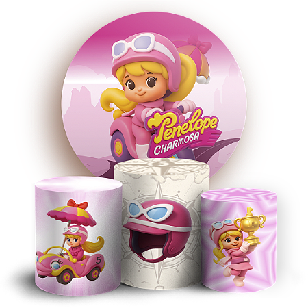 Capas Painel Redondo e Trio Cilindro Sublimado - Penélope