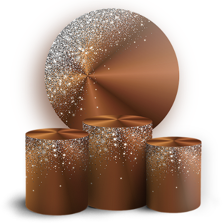 Capas Painel Redondo e Trio Cilindro Sublimado - Ano Novo