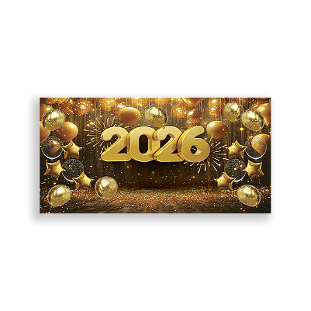 Capa Painel Retangular Sublimado - Ano Novo 2026
