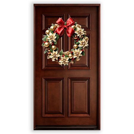Capa Decorativa Porta Sublimação 3D - Porta Natal