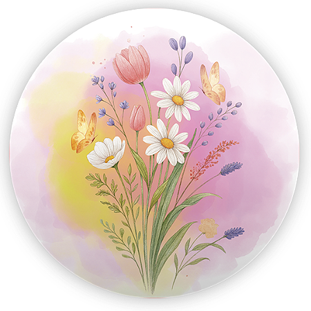 Capa Mini Painel Sublimado - Floral