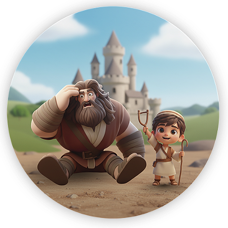 Mini Painel Sublimado 3D - Davi E Golias