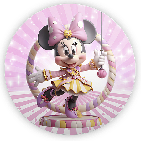Capa Mini Painel Sublimado - Mickey E Minnie Circo