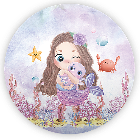 Capa Mini Painel Sublimado - Sereia