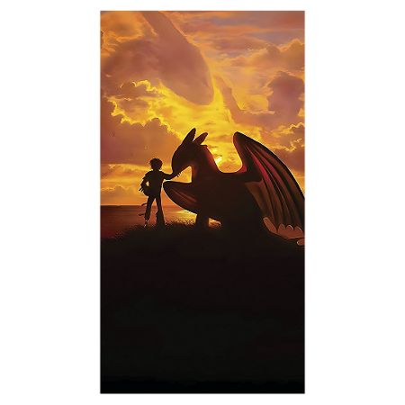Faixa Lateral Sublimado 3D - Como Treinar Seu Dragão