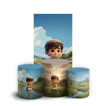 Capas Faixa Lateral e Trio Cilindro Sublimado Vest Facil - Davi E Golias