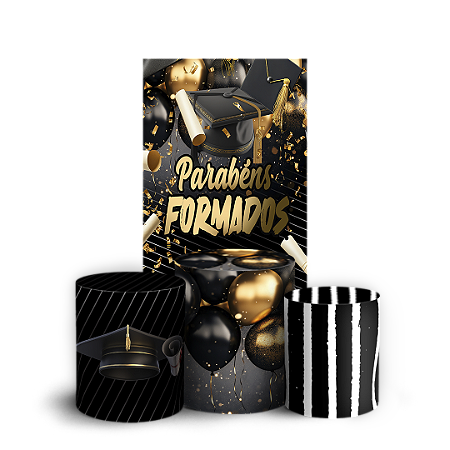 Capas Faixa Lateral e Trio Cilindro Sublimado Vest Facil - Formatura Abc