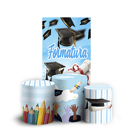 Capas Faixa Lateral e Trio Cilindro Sublimado Vest Facil - Formatura Abc