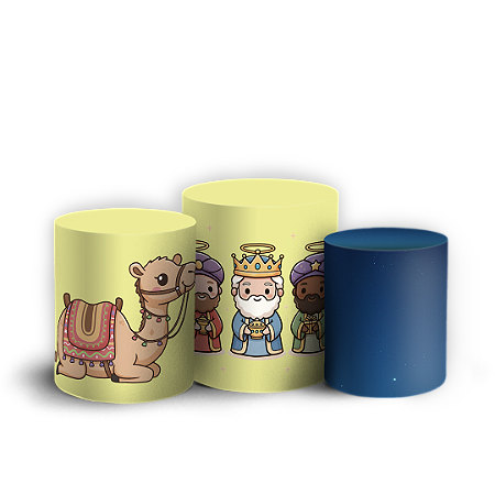 Capas Trio Cilindro Sublimado Vest Facil - Natal