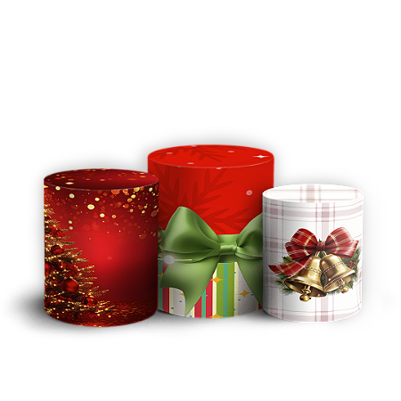 Capas Trio Cilindro Sublimado Vest Facil - Natal