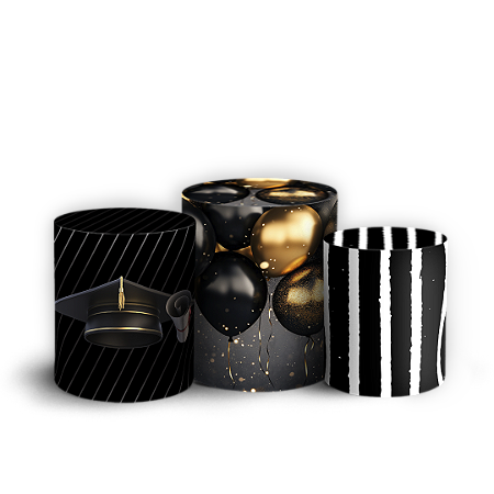 Capas Trio Cilindro Sublimado Vest Facil - Formatura-Abc