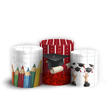 Capas Trio Cilindro Sublimado Vest Facil - Formatura-Abc