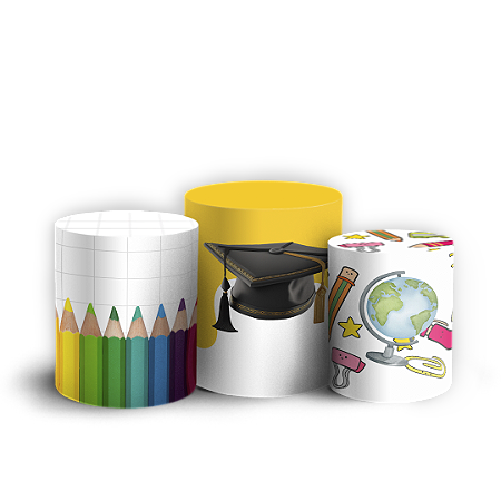 Capas Trio Cilindro Sublimado Vest Facil - Formatura-Abc