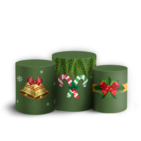 Capas Trio Cilindro Sublimado Vest Facil - Natal
