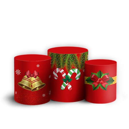 Capas Trio Cilindro Sublimado Vest Facil - Natal