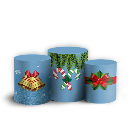 Capas Trio Cilindro Sublimado Vest Facil - Natal