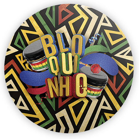 Painel Redondo Sublimado 3D - Carnaval