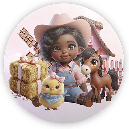 Capa Mini Painel Sublimado - Fazendinha