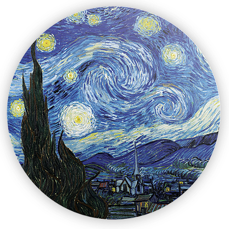 Capa Mini Painel Sublimado - Noite Estrelada Van Gogh