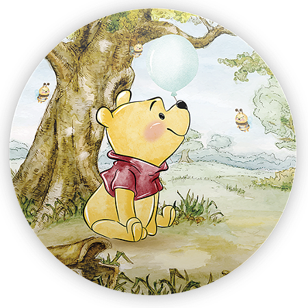Capa Mini Painel Sublimado - Ursinho Pooh