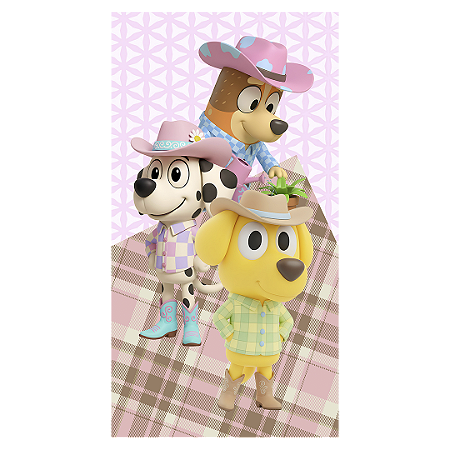 Capa Faixa Lateral Sublimado - Bluey Fazendinha