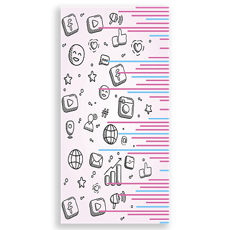 Capa Faixa Lateral Sublimado - Tik Tok