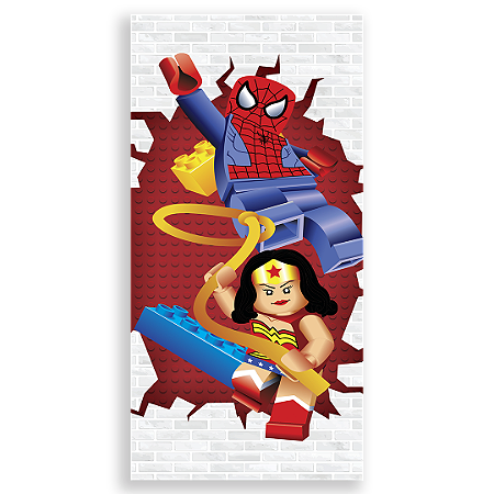 Capa Faixa Lateral Sublimado - Lego Herois