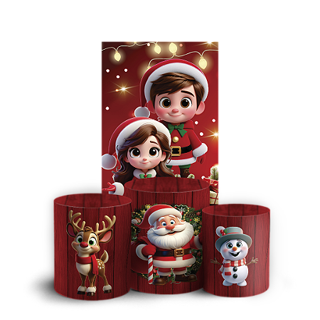 Capas Faixa Lateral e Trio Cilindro Sublimado Vest Facil - Natal