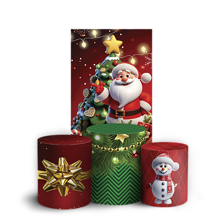 Capas Faixa Lateral e Trio Cilindro Sublimado Vest Facil - Natal