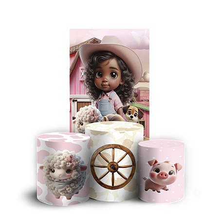 Capas Faixa Lateral e Trio Cilindro Sublimado Vest Facil - Fazendinha