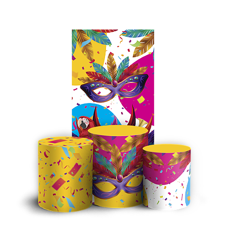 Capas Faixa Lateral e Trio Cilindro Sublimado Vest Facil - Carnaval