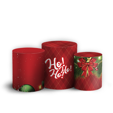 Capas Trio Cilindro Sublimado Vest Facil - Natal