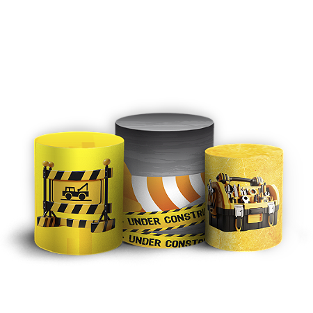 Capas Trio Cilindro Sublimado Vest Facil - Construção