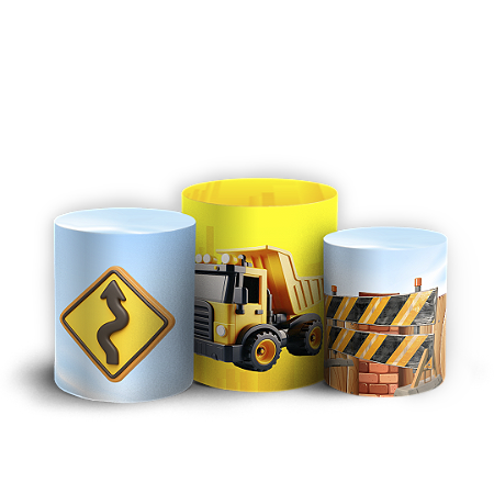 Capas Trio Cilindro Sublimado Vest Facil - Construção