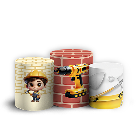 Capas Trio Cilindro Sublimado Vest Facil - Construção