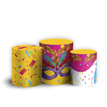 Capas Trio Cilindro Sublimado Vest Facil - Carnaval