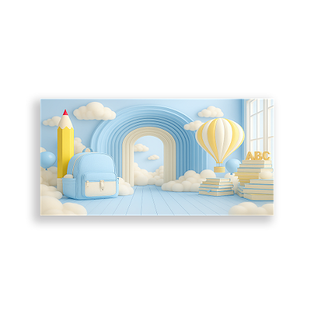 Capa Painel Retangular Sublimado - Fundo Fotografico Escola ABC