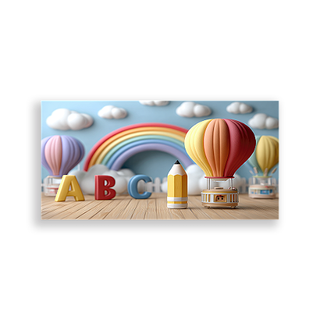 Capa Painel Retangular Sublimado - Fundo Fotografico Escola ABC