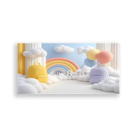 Capa Painel Retangular Sublimado - Fundo Fotografico Escola ABC