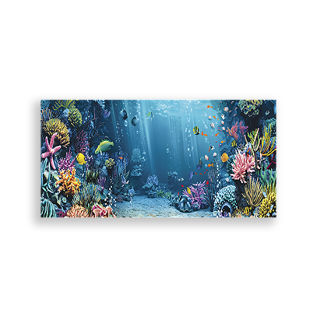 Capa Painel Retangular Sublimado - Painel Fundo Do Mar