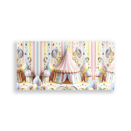 Capa Painel Retangular Sublimado - Circo