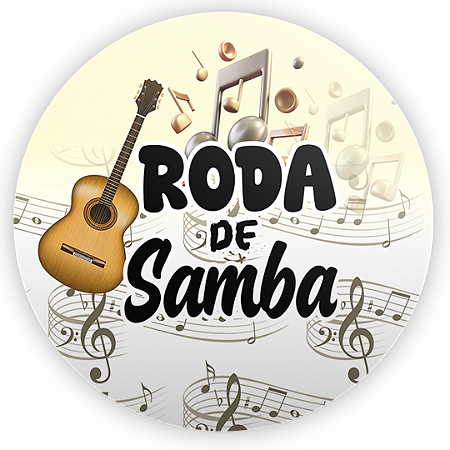 Capa Painel Redondo Sublimado - Samba