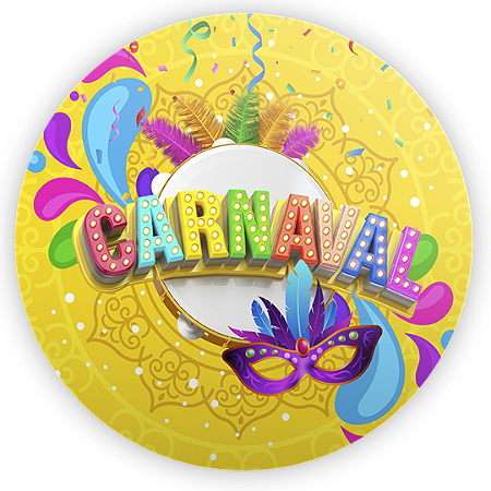 Capa Painel Redondo Sublimado - Carnaval