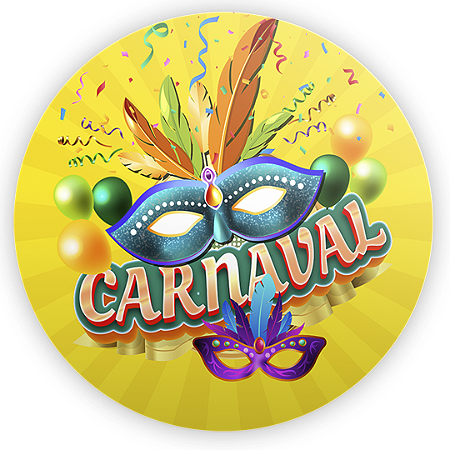Capa Painel Redondo Sublimado - Carnaval
