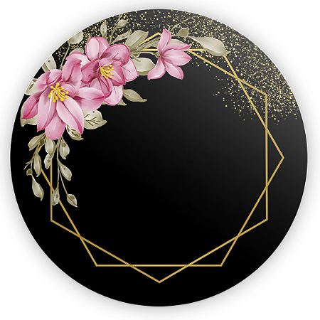 Capa Painel Redondo Sublimado - Floral
