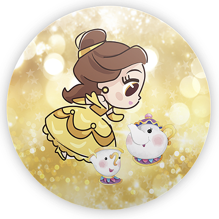 Capa Mini Painel Sublimado - Princesa Bela Baby