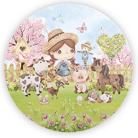 Capa Mini Painel Sublimado - Fazendinha