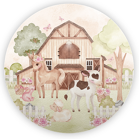 Capa Mini Painel Sublimado - Fazendinha