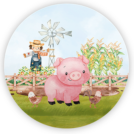 Capa Mini Painel Sublimado - Fazendinha