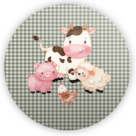 Capa Mini Painel Sublimado - Fazendinha